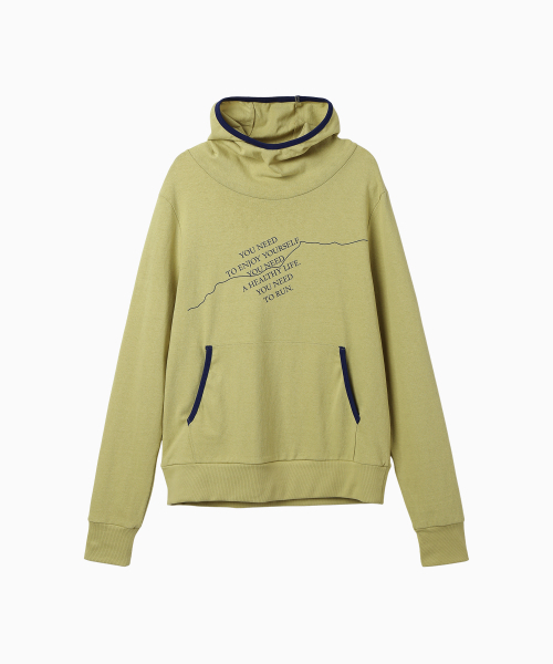 MENASOO(ミナス)の「MNS Track Binding High Neck Hoodie_Olive(パーカー・レディース・オリーブ・2/1)」の13枚目の写真