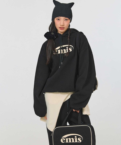 EMIS(イミス)の「LOGO HOODIE(スウェット・レディース・ブラック/ブラウン/ピンク/レッド・M/S)」の7枚目の写真