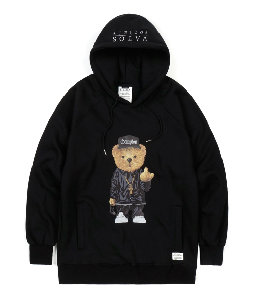 STIGMA(スティグマ)の「COMPTON BEAR HOODIE BLACK(パーカー・メンズ・その他・LARGE/MEDIUM/SMALL/X-LARGE/XX-LARGE)」の1枚目の写真