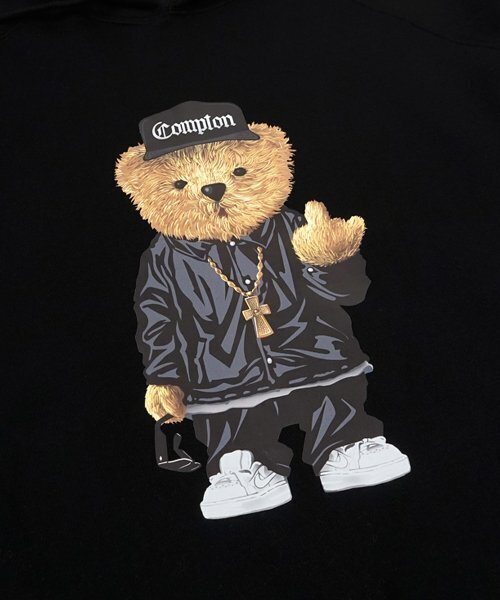STIGMA(スティグマ)の「COMPTON BEAR HOODIE BLACK(パーカー・メンズ・その他・LARGE/MEDIUM/SMALL/X-LARGE/XX-LARGE)」の3枚目の写真
