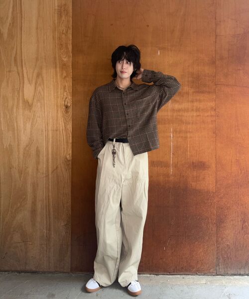 LXT（エルエックスティー）の「コットンハウンドチェッククロップシャツ[ブラック]（シャツ/ブラウス・メンズ・その他・1/2/3）」の5枚目の写真