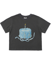 MATCHGLOBE（マッチグローブ）の「ブルーケーキクロップTシャツ（ダークグレー）（Tシャツ/カットソー）」