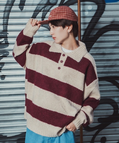 Naptime ニットラガーシャツ(赤SIZE:L) Naptime ニットラガーシャツ(赤SIZE:L)