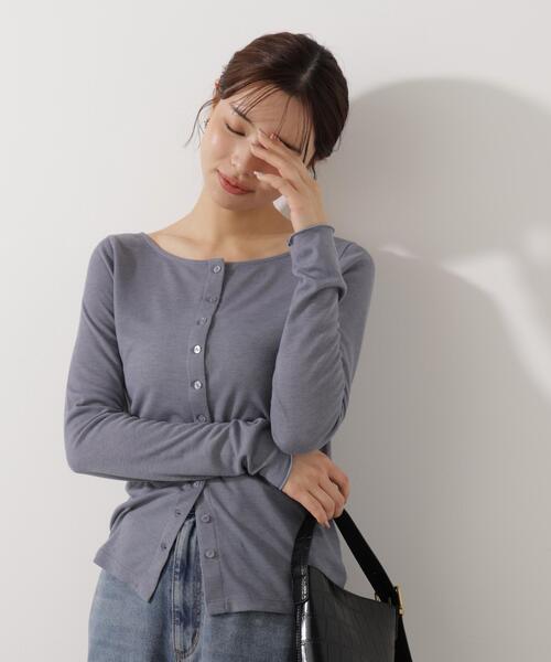 a/mie(アミー)の「<a>シアーカットソー / 1216169100(Tシャツ/カットソー・レディース・グレー/ホワイト/ブルー・FREE)」の17枚目の写真