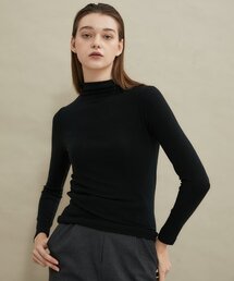Wool Half-Turtleneck Black