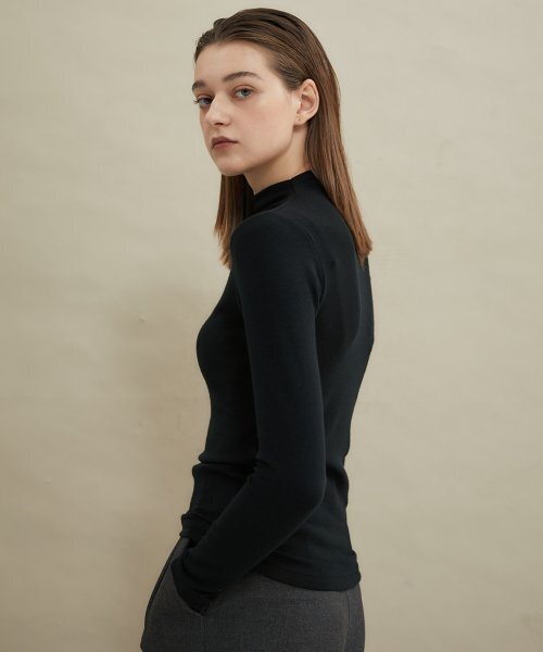 manavis7(マナビスセブン)の「Wool Half-Turtleneck Black(Tシャツ/カットソー・レディース・ブラック・FREE)」の2枚目の写真
