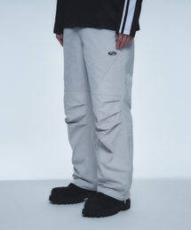 PINTUCK DETAIL PANTS-[GRAY]
