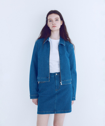 GOODDEN（グーデン）の「[GDJK02] Zip-up Jacket Blue (Plaid Pattern)（デニムジャケット）」