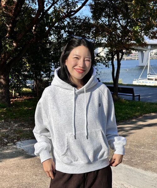 DANGLEDROP（ダングルドロップ）の「DGDP スクエアクロップナグランフード_メランジグレー（パーカー・レディース・その他・SMALL/MEDIUM）」の10枚目の写真