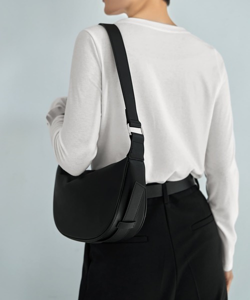 STYLE DELI（スタイルデリ）の「【DELI by】本革しなやかレザーワンショルダーバッグ（ショルダーバッグ・レディース・ブラウン/ブラック・FREE）」の10枚目の写真