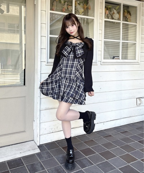 one way（ワンウェイ）の「リボンアンサンブルワンピース（ワンピース・レディース・ブラウン系その他/ブラック系その他/グレー/ベージュ系その他/ホワイト系その他/ライトブラウン・FREE）」の11枚目の写真