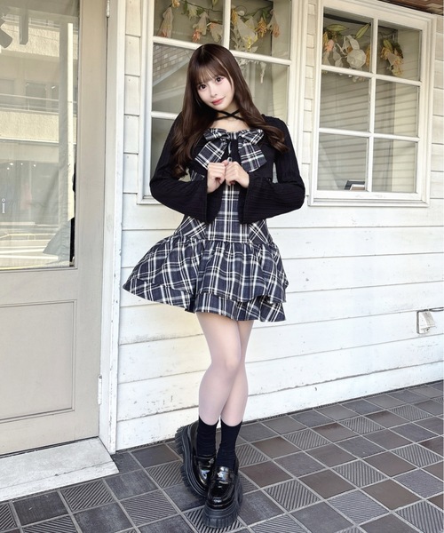 one way（ワンウェイ）の「リボンアンサンブルワンピース（ワンピース・レディース・ブラウン系その他/ブラック系その他/グレー/ベージュ系その他/ホワイト系その他/ライトブラウン・FREE）」の12枚目の写真