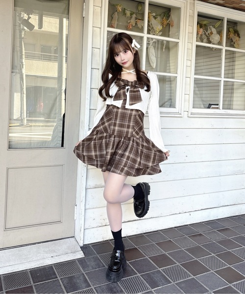 one way（ワンウェイ）の「リボンアンサンブルワンピース（ワンピース・レディース・ブラウン系その他/ブラック系その他/グレー/ベージュ系その他/ホワイト系その他/ライトブラウン・FREE）」の22枚目の写真