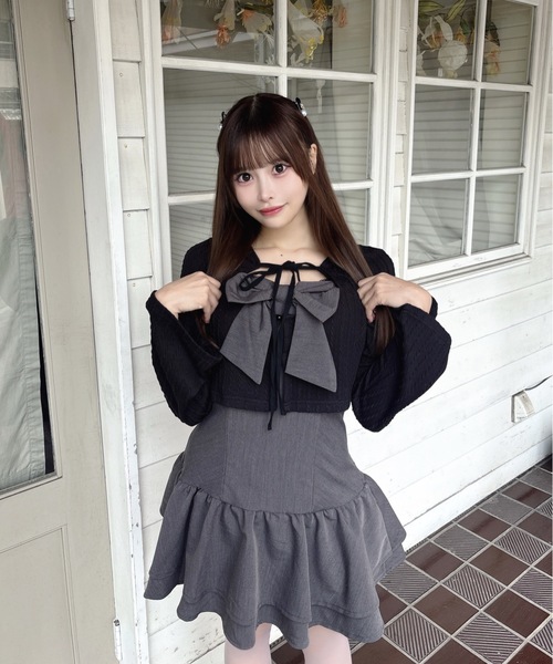 one way（ワンウェイ）の「リボンアンサンブルワンピース（ワンピース・レディース・ブラウン系その他/ブラック系その他/グレー/ベージュ系その他/ホワイト系その他/ライトブラウン・FREE）」の20枚目の写真