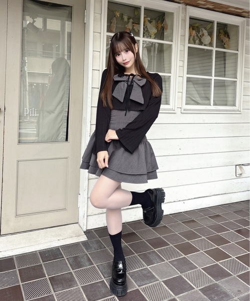 one way（ワンウェイ）の「リボンアンサンブルワンピース（ワンピース・レディース・ブラウン系その他/ブラック系その他/グレー/ベージュ系その他/ホワイト系その他/ライトブラウン・FREE）」の17枚目の写真