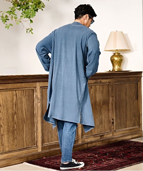 CavariA(キャバリア)の「『CavariA/キャバリア』ウールライクロングカーディガン(カーディガン/ボレロ・メンズ・ブラック/ブラウン/ブルー・M/L)」の13枚目の写真