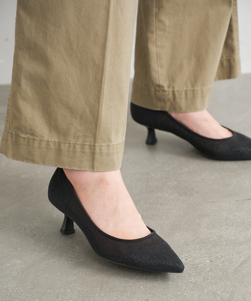 LE TALON（ルタロン）の「《追加》5cmポインテットラメチュールパンプス（パンプス・レディース・ベージュ/ブラック×ブラック/ブラック・24.5cm/24cm/23.5cm/23cm/25.5cm/25cm/22.5cm/22cm/21.5/21）」の16枚目の写真