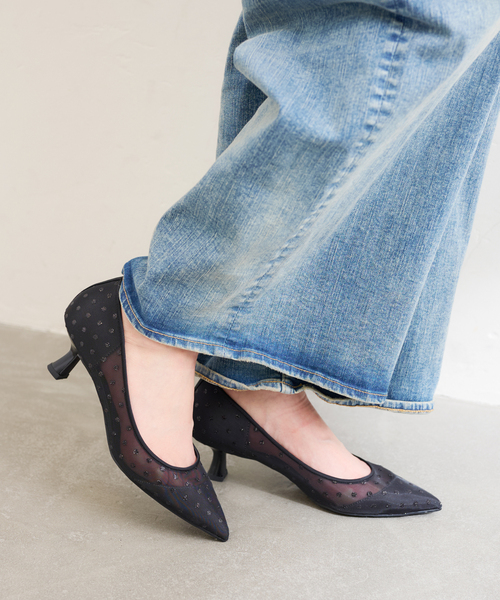 LE TALON（ルタロン）の「《追加》5cmポインテットラメチュールパンプス（パンプス・レディース・ベージュ/ブラック×ブラック/ブラック・24.5cm/24cm/23.5cm/23cm/25.5cm/25cm/22.5cm/22cm/21.5/21）」の22枚目の写真