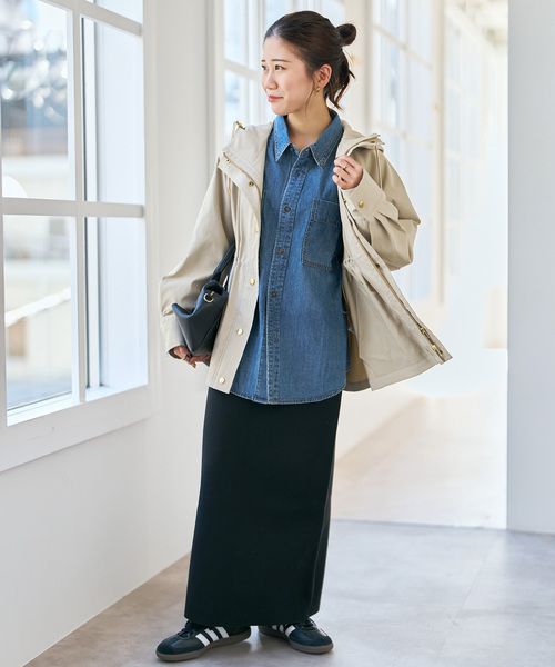 Spick & Span（スピックアンドスパン）の「撥水ツイルフーディーブルゾン（その他アウター・レディース・ブラック/ベージュ系その他/ホワイト系その他・38/36/34）」の6枚目の写真