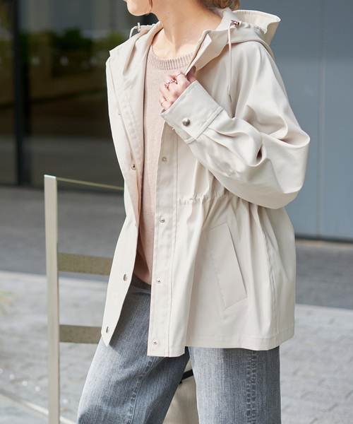 Spick & Span（スピックアンドスパン）の「撥水ツイルフーディーブルゾン（その他アウター・レディース・ブラック/ベージュ系その他/ホワイト系その他・38/36/34）」の20枚目の写真