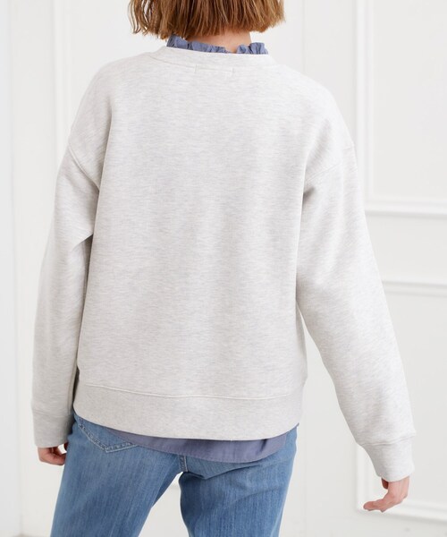 grove（グローブ）の「プレッピーロゴ裏起毛スウェット（スウェット・レディース・グレー/オフホワイト/ネイビー・01/02/03/04/05）」の18枚目の写真