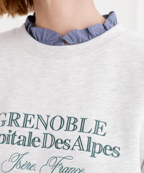 grove（グローブ）の「プレッピーロゴ裏起毛スウェット（スウェット・レディース・グレー/オフホワイト/ネイビー・01/02/03/04/05）」の19枚目の写真