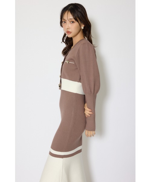 rienda(リエンダ)の「バイカラーカーデセットニットワンピース 冬服 春服(ワンピース・レディース・ブラウン/ライトブルー/ブラック・FREE)」の19枚目の写真