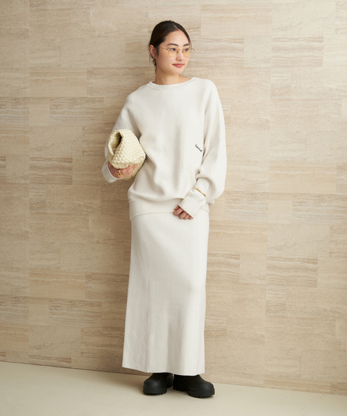 plage（プラージュ）の「lesTendre white sweat スカート（スカート・レディース・ホワイト・36/38）」の2枚目の写真
