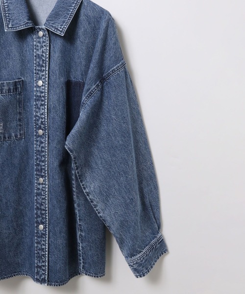 お値下げ！レプシィ厶 BIGデニムシャツ ブルー LEPSIM 完売商品 楽天市場】(W)デニムBIGシャツLS LEPSIM レプシィム トップス シャツ