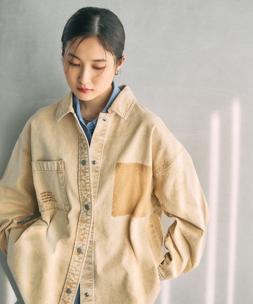 刺繍BIGデニムシャツ 629846（シャツ/ブラウス）｜LEPSIM（レプシィム