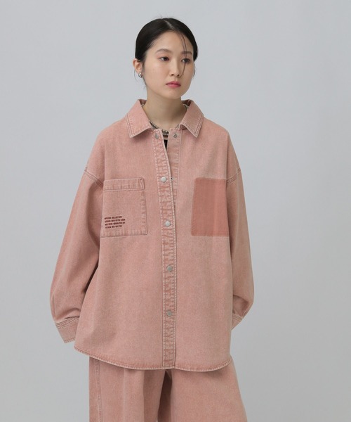 刺繍BIGデニムシャツ 629846（シャツ/ブラウス）｜LEPSIM（レプシィム