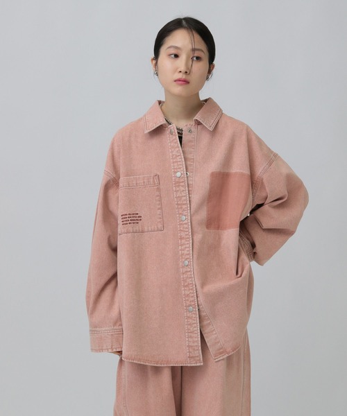 刺繍BIGデニムシャツ 629846（シャツ/ブラウス）｜LEPSIM（レプシィム