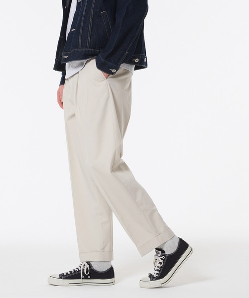 coca（coca）（コカ）の「ソフトツイルタックテーパードパンツ（その他パンツ・メンズ・ブラック/ライトグレー・L/M/XL）」の17枚目の写真