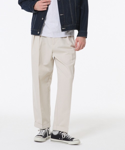 coca（coca）（コカ）の「ソフトツイルタックテーパードパンツ（その他パンツ・メンズ・ブラック/ライトグレー・L/M/XL）」の19枚目の写真