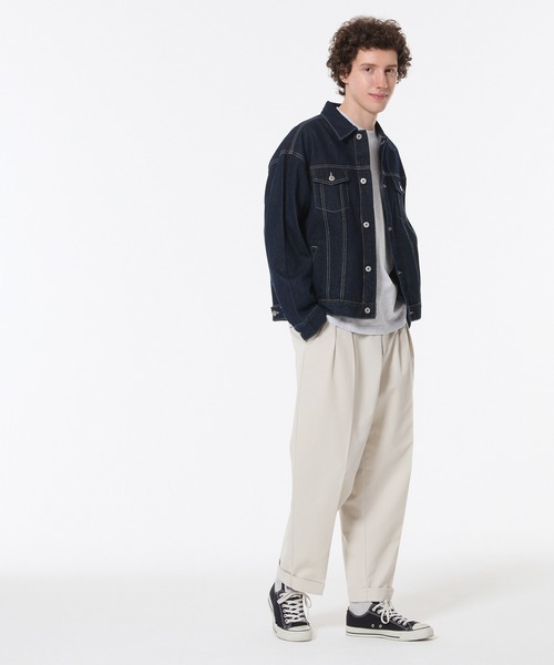 coca（coca）（コカ）の「ソフトツイルタックテーパードパンツ（その他パンツ・メンズ・ブラック/ライトグレー・L/M/XL）」の20枚目の写真