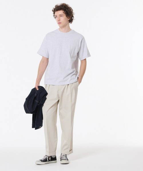 coca（coca）（コカ）の「ソフトツイルタックテーパードパンツ（その他パンツ・メンズ・ブラック/ライトグレー・L/M/XL）」の21枚目の写真