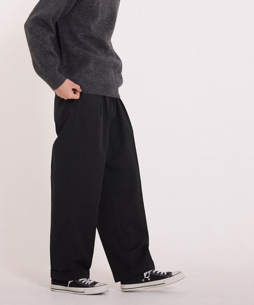 coca（coca）（コカ）の「ソフトツイルタックテーパードパンツ（その他パンツ・メンズ・ブラック/ライトグレー・L/M/XL）」の7枚目の写真