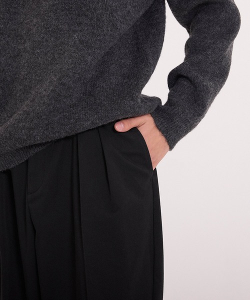 coca（coca）（コカ）の「ソフトツイルタックテーパードパンツ（その他パンツ・メンズ・ブラック/ライトグレー・L/M/XL）」の8枚目の写真