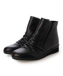 Atelier（アトリエ）の「【3E】晴雨兼用ギャザーデザインショートブーツ（ブーツ）」