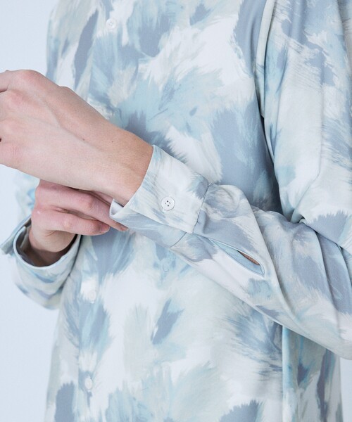 5351 POUR LES HOMMES(ゴーサンゴーイチプールオム)の「【フラワー柄】長袖 プリント シャツ(シャツ/ブラウス・メンズ・グリーン/ブラック・44/46/48/50)」の19枚目の写真