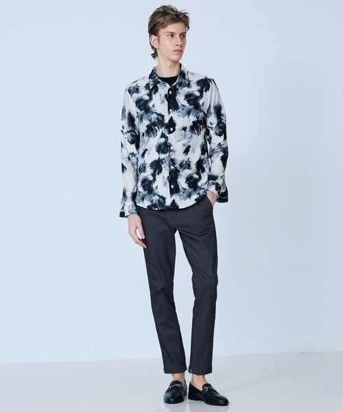 5351 POUR LES HOMMES(ゴーサンゴーイチプールオム)の「【フラワー柄】長袖 プリント シャツ(シャツ/ブラウス・メンズ・グリーン/ブラック・44/46/48/50)」の10枚目の写真