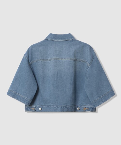 ANAYI(アナイ)の「ストレッチデニムハーフスリーブ ジャケット(デニムジャケット・レディース・ホワイト/ブルー・38/36/34)」の21枚目の写真