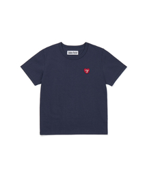 HIDDEN BEHIND（ヒドゥンビハインド）の「ハートパッチTシャツ（ネイビー）（Tシャツ/カットソー）」
