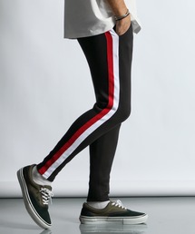 The DUFFER of ST.GEORGE(�U�_�t�@�[�I�u�Z���g�W���[�W)�́yWEB����A�C�e���zSIDE LINE SLIM PANTS�F�_���{�[���j�b�g �T�C�h���C�� �X�����p���c(�X�E�F�b�g�p���c)