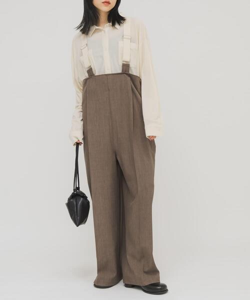 KBF（ケイビーエフ）の「BACKタックサスペンダーパンツ（その他パンツ・レディース・ブラック/ブラウン系その他・ONE）」の3枚目の写真