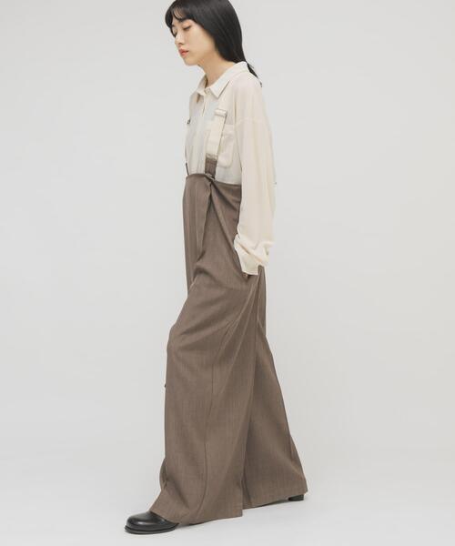 KBF（ケイビーエフ）の「BACKタックサスペンダーパンツ（その他パンツ・レディース・ブラック/ブラウン系その他・ONE）」の5枚目の写真