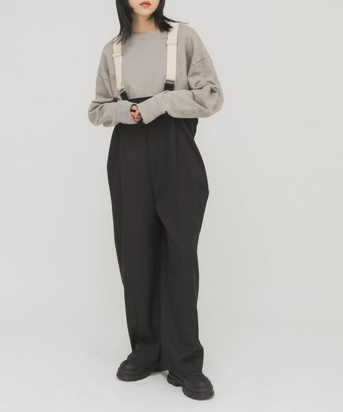 KBF（ケイビーエフ）の「BACKタックサスペンダーパンツ（その他パンツ・レディース・ブラック/ブラウン系その他・ONE）」の13枚目の写真