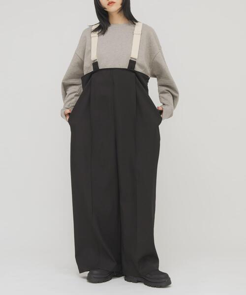KBF（ケイビーエフ）の「BACKタックサスペンダーパンツ（その他パンツ・レディース・ブラック/ブラウン系その他・ONE）」の14枚目の写真