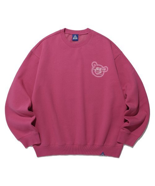 ISTKUNST(イストクンスト)の「BEAR&SMILEY SWEATSHIRTS_PINK(IK2DFMM442A)(スウェット・レディース・ピンク・S/M/L)」の1枚目の写真
