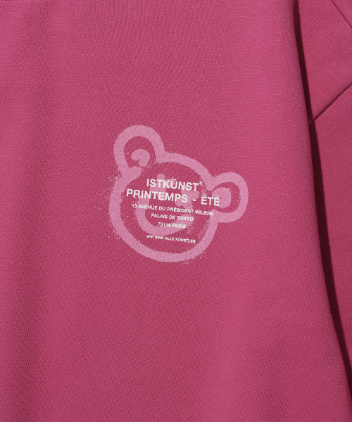 ISTKUNST(イストクンスト)の「BEAR&SMILEY SWEATSHIRTS_PINK(IK2DFMM442A)(スウェット・レディース・ピンク・S/M/L)」の4枚目の写真